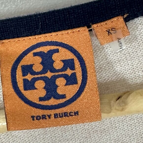 TORY BURCH Odessa Striped Tunic Top Womans size XS Wool Cashmere Blend - Picture 5 of 7